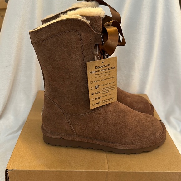 BEARPAW® Taylor Suede Tall Ribbon Boot - - Picture 1 of 8